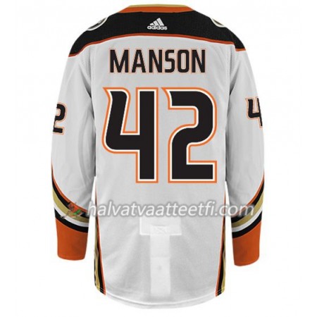 Miesten NHL Anaheim Ducks Pelipaita JOSH MANSON 42 Adidas Valkoinen Authentic